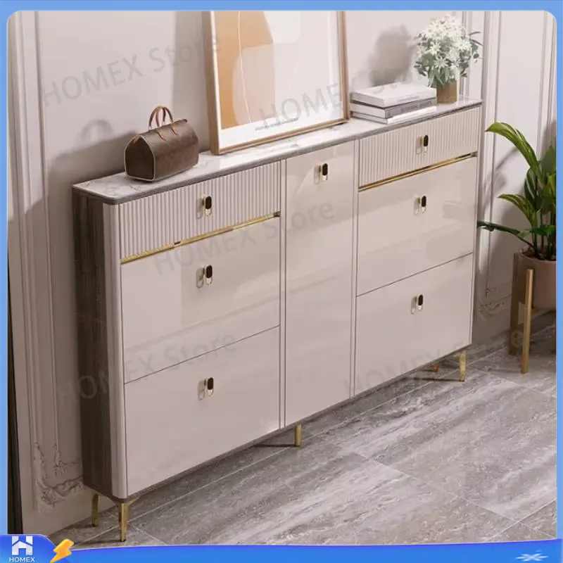 Shoe Rack Cabinet Narrow Entryway - 방수 기능이 있는 신발장, 좁은 현관에