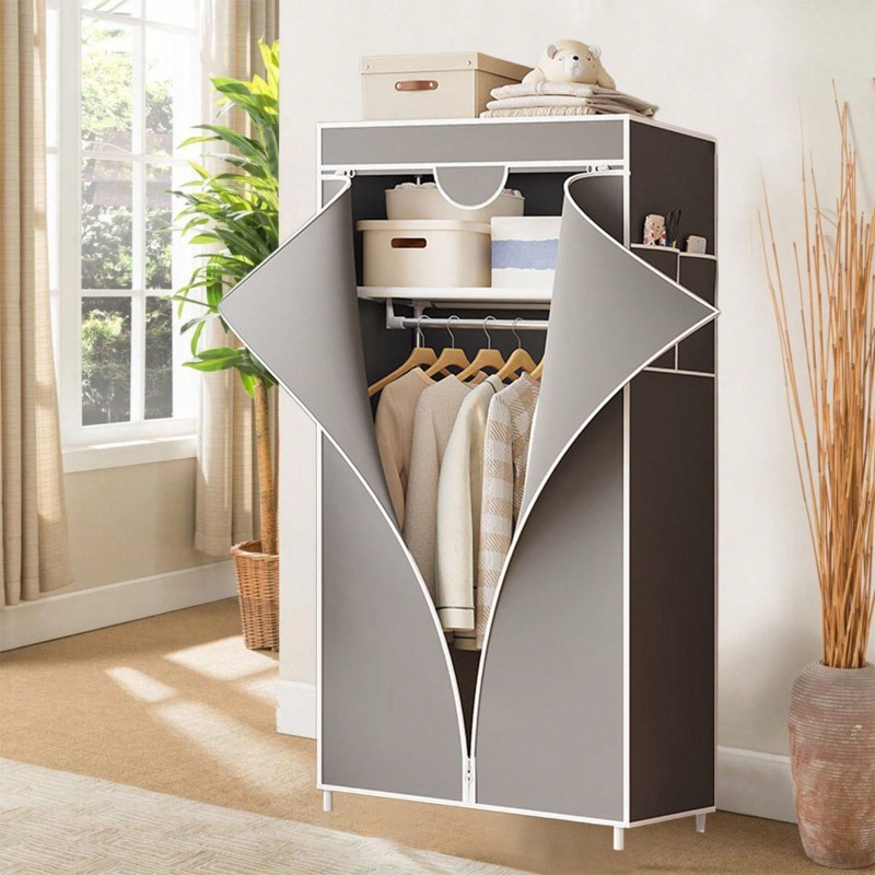 빨간색/회색/파란색/커피색 휴대용 패브릭 옷장, 먼지  - Wardrobe Closet Portable Fabric Cover 리뷰 및 가격