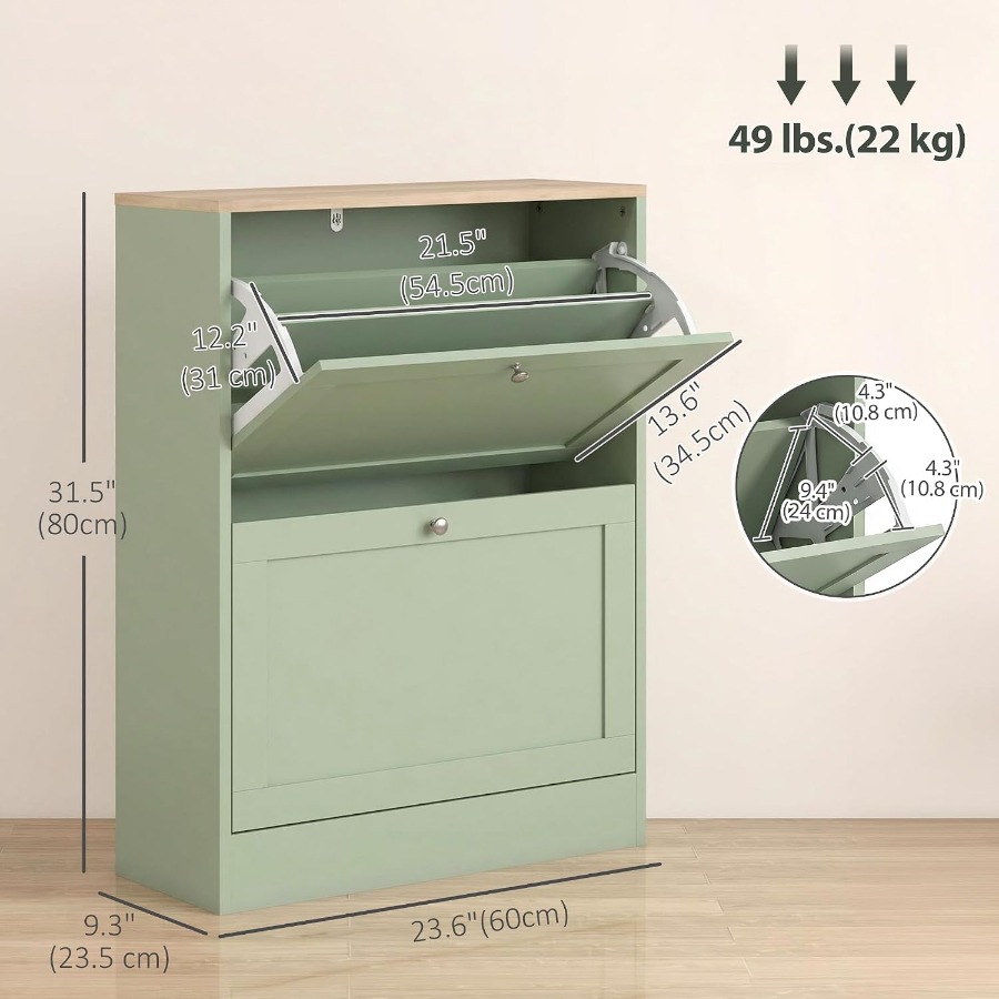 현관용 신발 수납장, 2단으로 구성된 좁은 신발 정리대 - Shoe Rack Cabinet Narrow Entryway 리뷰 및 가격
