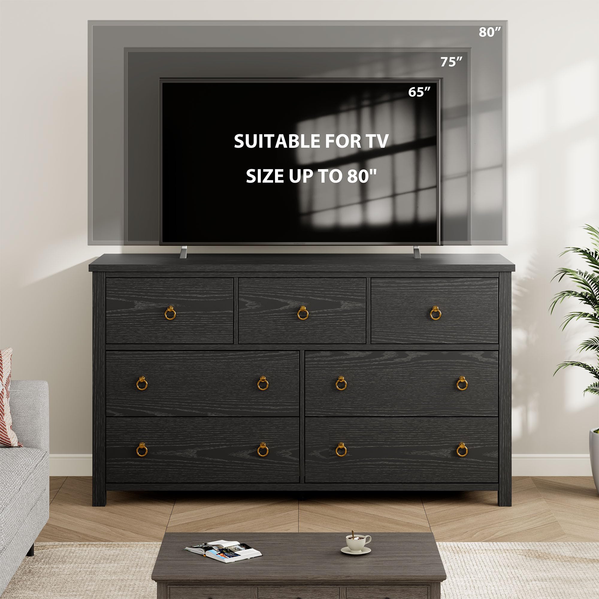침실용 7단 서랍장, 폭 54인치, 옷 수납 공간이 있 - Bedroom Furniture 리뷰 및 가격