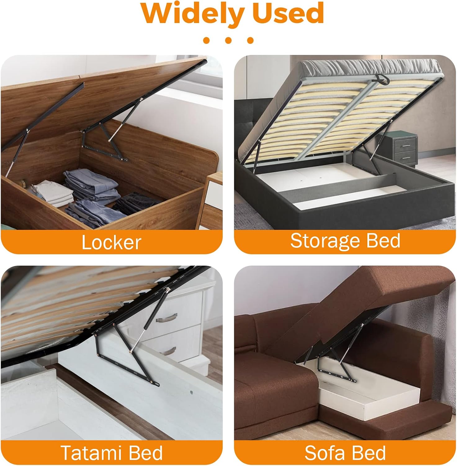 4.6피트 침대 리프트 메커니즘, 176-264파운드  - Gas Lift Storage Bed Hydraulic 리뷰 및 가격