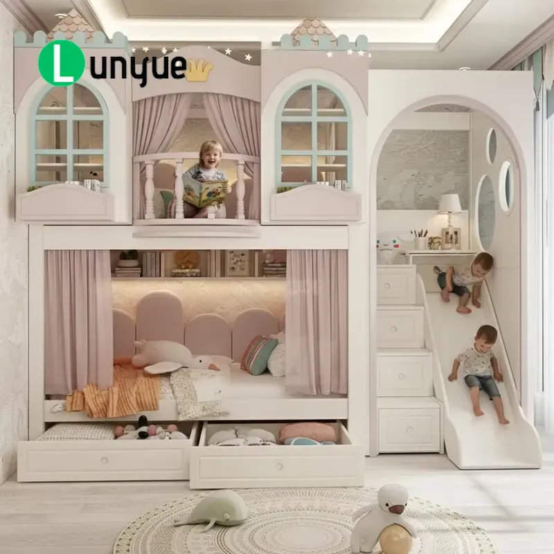 안케 맞춤형 공주풍 2층 침대, 계단과 미끄럼틀이 있는 - Bunk Bed With Stairs And Slide 리뷰 및 가격