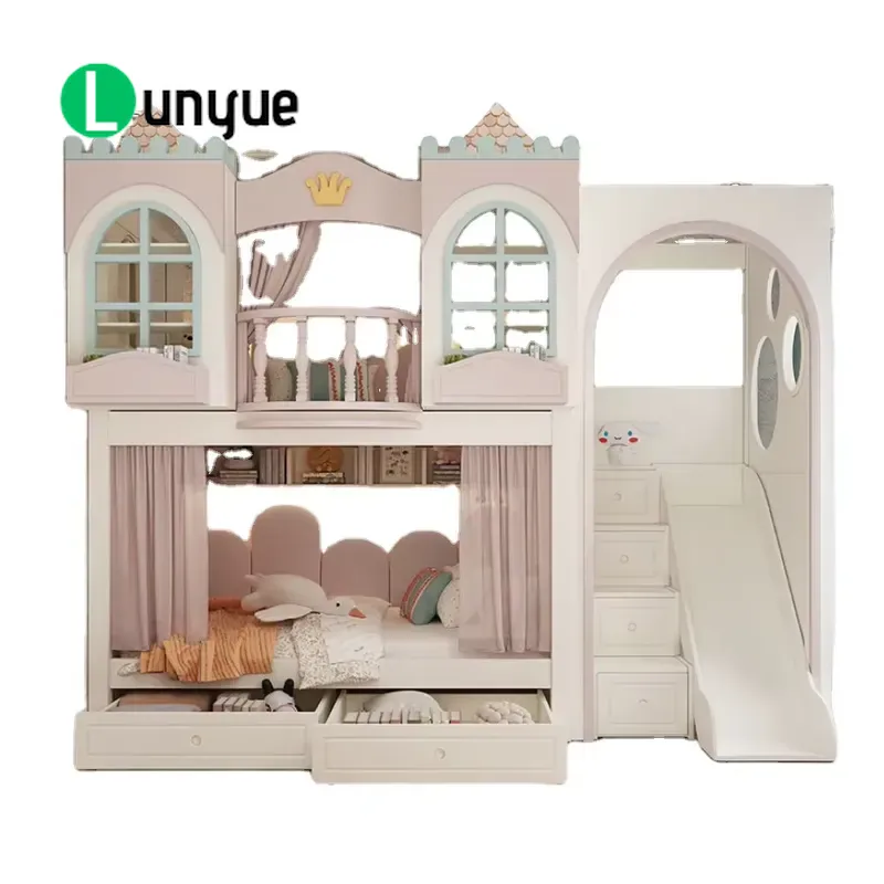 안케 맞춤형 공주풍 2층 침대, 계단과 미끄럼틀이 있는 - Bunk Bed With Stairs And Slide 리뷰 및 가격