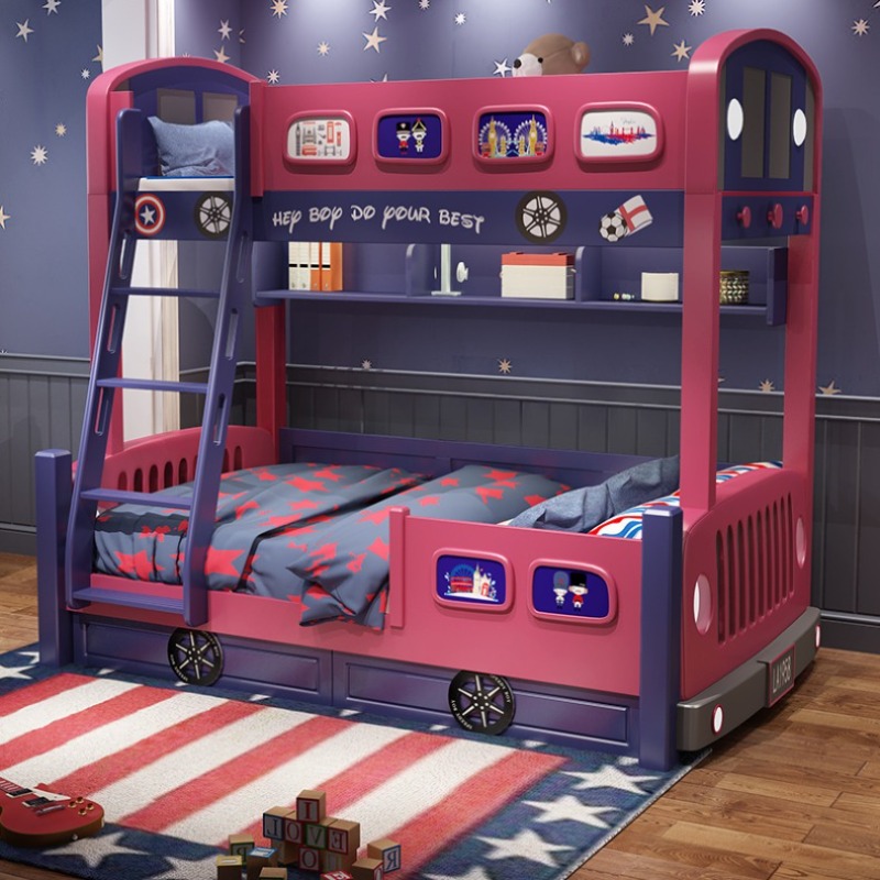 모던 스타일 여아 유아용 침대 프레임 슬라이드 싱글 카 - Bunk Bed With Stairs And Slide 리뷰 및 가격